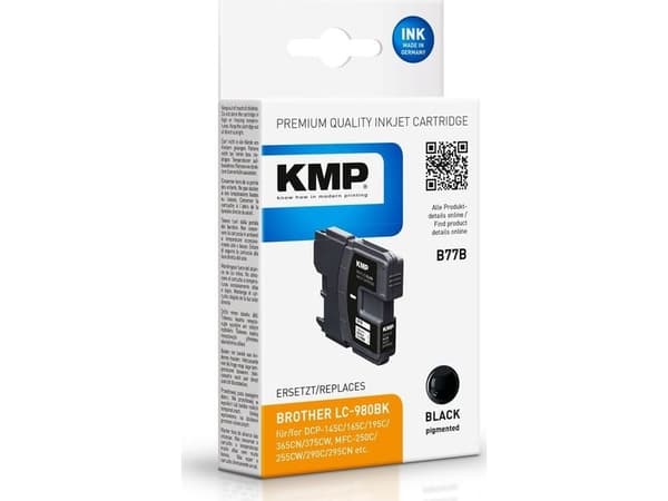 KMP B77B - 9.1 ml - svart - kompatibel - blekkpatron (alternativ for: Brother LC980BK) - for Brother DCP-145, 163, 167, 193, 195, 197, 365, 373, 375,