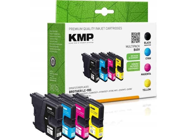 KMP MULTIPACK B65V - 4-pack - svart, gul, cyan, magenta - kompatibel - blekkpatron (alternativ for: Brother LC985BK, Brother LC985C, Brother LC985M,