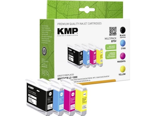 KMP MULTIPACK B75V - 4-pack - svart, gul, cyan, magenta - kompatibel - blekkpatron (alternativ for: Brother LC1000BK, Brother LC1000C, Brother LC1000