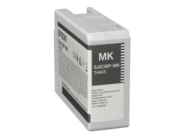 Epson SJIC36P(MK) - 80 ml - svart - original - blekkpatron - for ColorWorks CW-C6000A, CW-C6000P, CW-C6500A, CW-C6500P