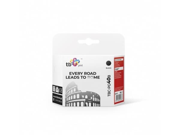 TB - 22 ml - svart - kompatibel - gjenfabrikert - blekkpatron (alternativ for: Canon PG-40) - for Canon FAX JX210; PIXMA iP1900, iP2600, MP140, MP190