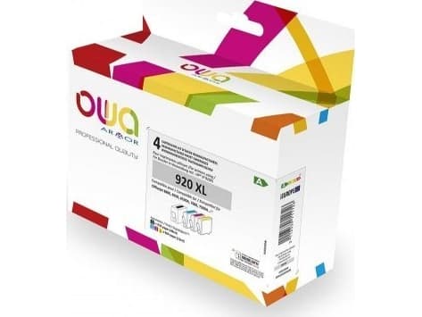 OWA - 4-pack - svart, gul, cyan, magenta - kompatibel - boks - gjenfabrikert - blekkpatron (alternativ for: HP 920XL) - for HP Officejet 6500, 6500 E