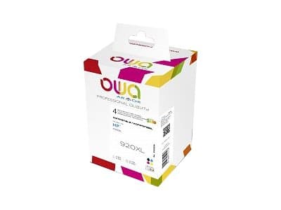 OWA - 4-pack - svart, gul, cyan, magenta - kompatibel - boks - gjenfabrikert - blekkpatron (alternativ for: HP 920XL) - for HP Officejet 6500, 6500 E