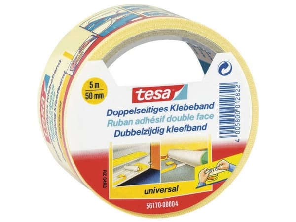 tesa UNIVERSAL 56170-00004-11 Dubbelsidig tejp Vit (L x B) 5 m x 50 mm 1 st