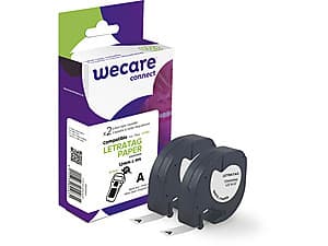 Armor K80006W4, Musta valkoisella, DYMO, LETRATAG 100H LETRATAG 100T, 1,2 cm, 4 m, 2 kpl