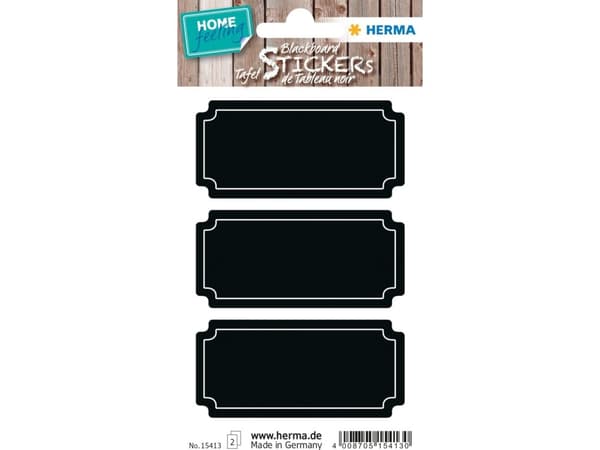 HERMA 15413, Musta, Kiinteä, Paperi, 6 kpl, Kupla