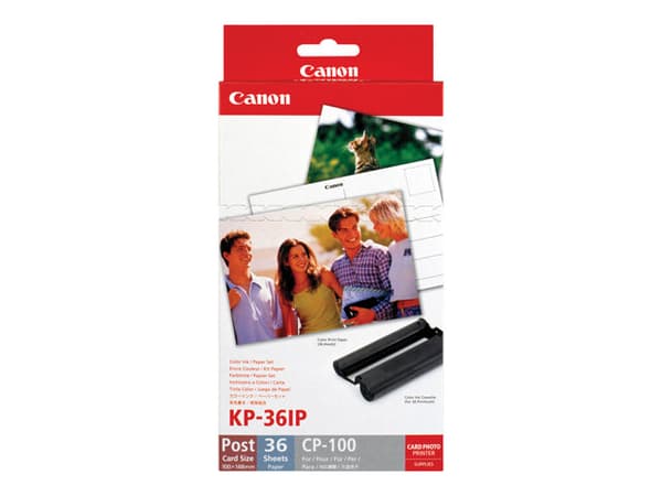 Canon KP-36IP - 100 x 148 mm skriverpatron / papirsett - for Canon SELPHY CP1000, CP1200, CP1300, CP1500, CP530, CP790, CP800, CP820, CP900, CP910