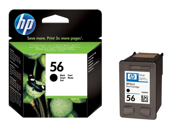 HP 56 - 19 ml - svart - original - blekkpatron - for Deskjet 450, 55XX; Officejet 6110; Photosmart 7150, 7350, 7550; psc 21XX, 2210