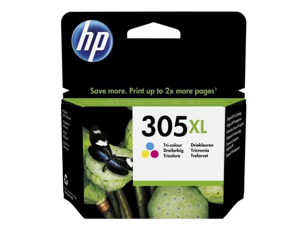 HP 305XL riittoisa kolmivärinen alkuperäinen mustekasetti