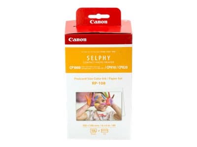 Canon RP-108 - Skrivebåndskassett og papirsett - for Canon SELPHY CP1000, CP1200, CP1300, CP820, CP910