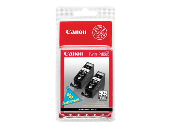 Canon PGI-525PGBK Twin Pack - 2-pack - 19 ml - svart - original - blekkbeholder - for PIXMA iP4950, iX6550, MG5350, MG6150, MG6250, MG8150, MG8250, M