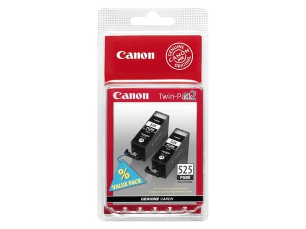 Canon PGI-525PGBK Twin Pack - 2-pack - 19 ml - svart - original - blekkbeholder - for PIXMA iP4950, iX6550, MG5350, MG6150, MG6250, MG8150, MG8250, M