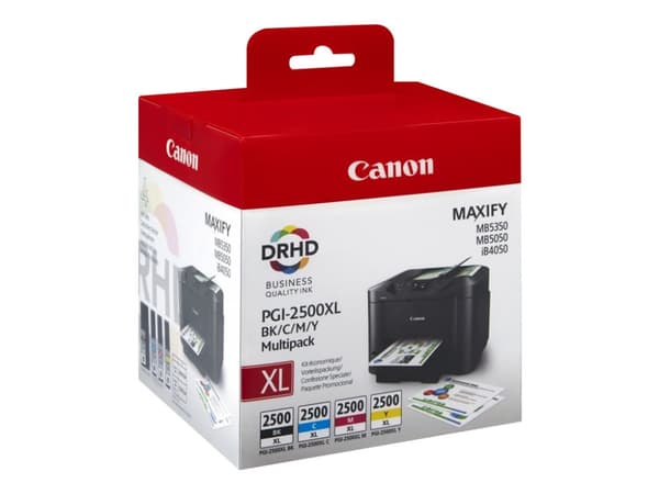 Canon PGI-2500XL C/M/Y/BK - 4 pakker - svart, gul, cyan, magenta - original - blekktanker - for MAXIFY iB4050, iB4150, MB5050, MB5150, MB5155, MB5350