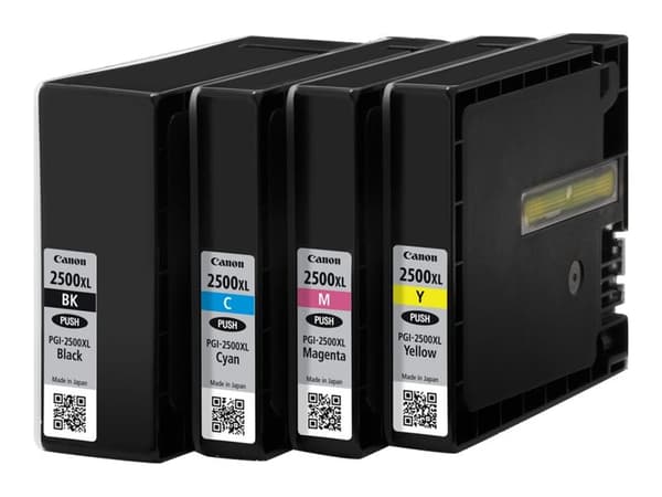 Canon PGI-2500XL C/M/Y/BK - 4 pakker - svart, gul, cyan, magenta - original - blekktanker - for MAXIFY iB4050, iB4150, MB5050, MB5150, MB5155, MB5350