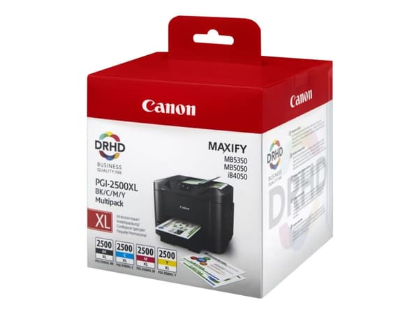 Canon PGI-2500XL C/M/Y/BK - 4 pakker - svart, gul, cyan, magenta - original - blekktanker - for MAXIFY iB4050, iB4150, MB5050, MB5150, MB5155, MB5350