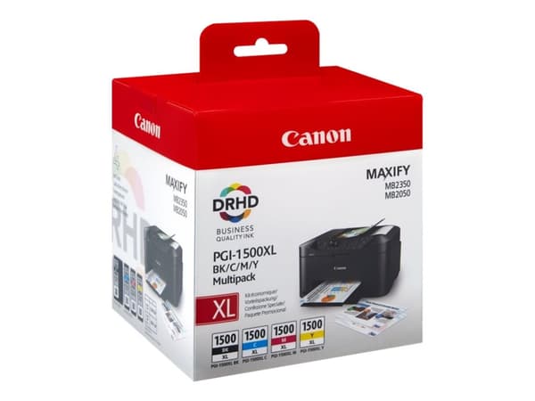 Canon PGI-1500XL C/M/Y/BK Multipack - Høy ytelse - svart, gul, cyan, magenta - original - blekkbeholder - for MAXIFY MB2050, MB2150, MB2155, MB2350,