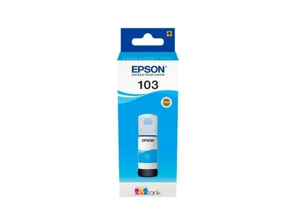 Epson 103 - 65 ml - cyan - original - refill - för EcoTank L3150, L3151, L5190