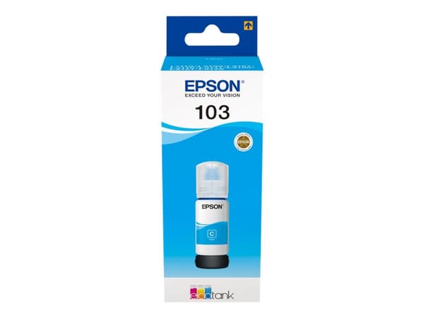 Epson 103 - 65 ml - cyan - original - refill - för EcoTank L3150, L3151, L5190