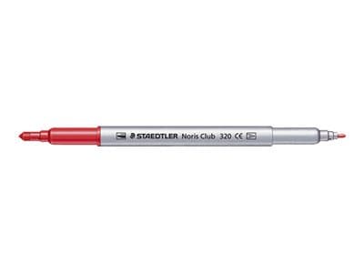 STAEDTLER Noris Club 320 - Twin-tip-markør - assorterte farger - vannbasert blekk - 3 mm / 1 mm - bred / fin (en pakke 10)