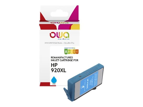 OWA - 12 ml - cyan - kompatibel - boks - gjenfabrikert - blekkpatron (alternativ for: HP 920XL) - for HP Officejet 6500, 6500 E709a, 6500 E709c, 6500