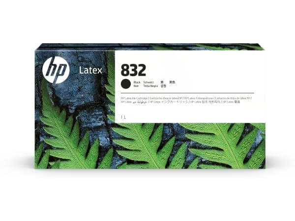 HP 832 - 1 L - svart - original - bläckpatron - för Latex 630 W, 630 W Print and Cut Plus Solution, 700, 700 W, 800, 800 W