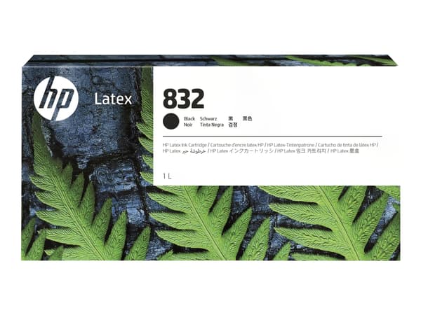 HP 832 - 1 L - svart - original - bläckpatron - för Latex 630 W, 630 W Print and Cut Plus Solution, 700, 700 W, 800, 800 W