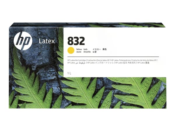 HP 832 - 1 L - gul - original - Latex - blekkpatron - for Latex 630 W, 630 W Print and Cut Plus Solution, 700, 700 W, 800, 800 W