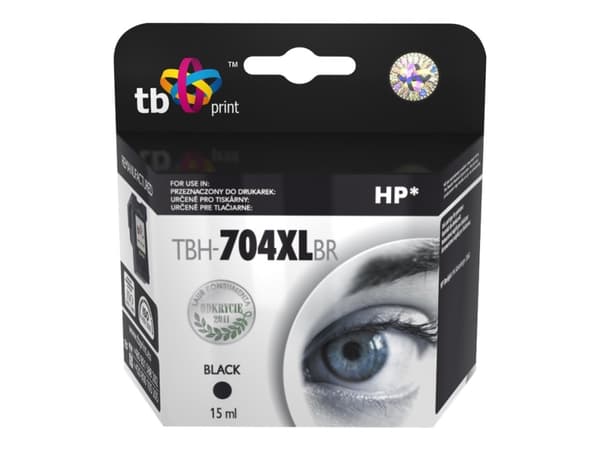 TB - 15 ml - koko XL - musta - yhteensopiva - Uudelleen valmistettu - kasetti (vaihtoehto: HP 704) - HP Deskjet Ink Advantage 2060 K110a -laitteelle