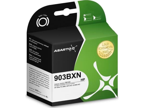 Asarto blekk Asarto blekk for HP 903BXN | T6M15AE | 825 s. | svart