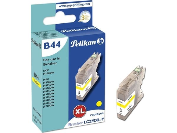 Pelikan B44 Yellow, Korkea (XL) värintuotto, Väriainepohjainen muste, 1200 sivua, 1 kpl, Kertapakkaus