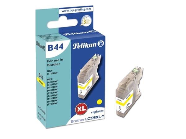 Pelikan B44 Yellow, Korkea (XL) värintuotto, Väriainepohjainen muste, 1200 sivua, 1 kpl, Kertapakkaus