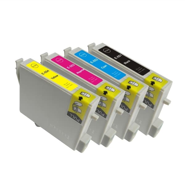 Kompatibel - Epson T0551/T0552/T0553/T0554 blekkpatron combo pack 4 stk - BK/C/M/Y 72,8 ml