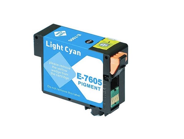 Kompatibel - Epson T7605 LC blækpatron - C13T76054010 - Lys Cyan 29,5 ml
