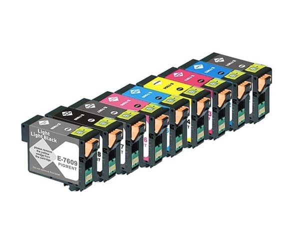 Kompatibel - Epson T7601 - T7609 combo pack 9 stk blekkpatron - PBK/C/M/Y/LC/LM/LBK/MBK/LLBK 265,5 ml