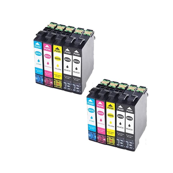 Kompatibel - Epson 502 XL combo pack 10 stk blekkpatron - BK/C/M/Y 156,8 ml