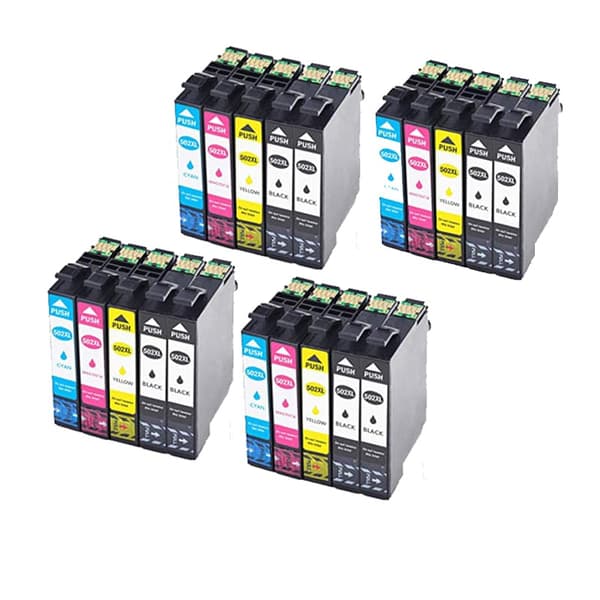 Kompatibel - Epson 502 XL combo pack 20 stk blekkpatron - BK/C/M/Y 313,6 ml