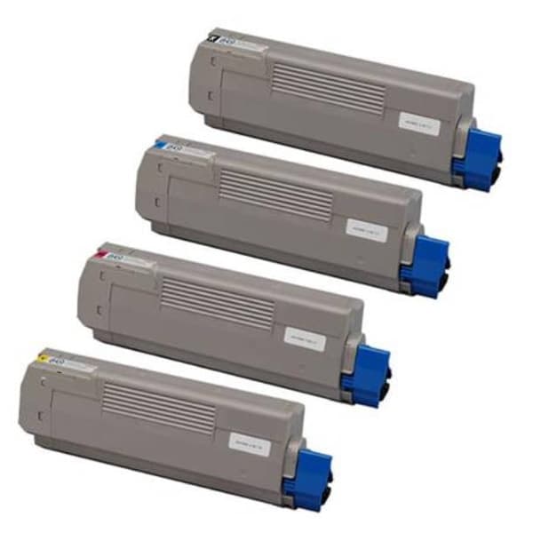 Kompatibel - OKI 46490608/46490607/46490606/46490605 combo pack 4 stk Toner - BK/C/M/Y 25000 sider