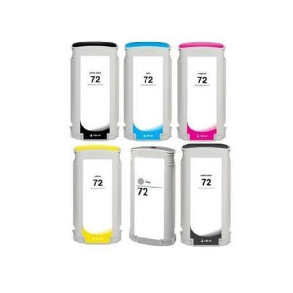 Kompatibel - HP 72 combo pack 6 stk blækpatron - PBK/MBK/BK/C/M/Y 780 ml