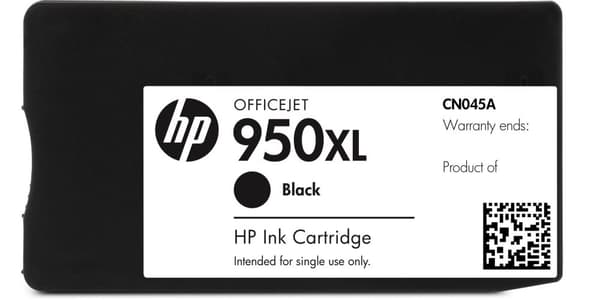 HP 950XL High Yield Black Original Ink Cartridge bläckpatroner 1 styck Hög (XL) avkastning Svart