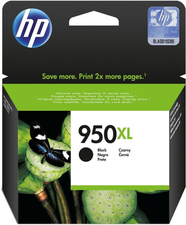 HP 950XL High Yield Black Original Ink Cartridge bläckpatroner 1 styck Hög (XL) avkastning Svart