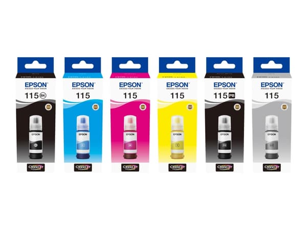 Epson 115 - 70 ml - svart - original - blekkrefill - for Epson L8160, L8180; EcoTank L8160