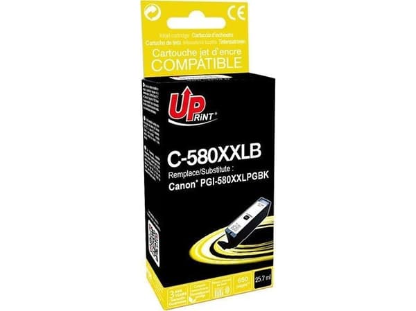 Tusz UPrint UPrint kompatybilny ink / tusz z PGI-580PGBK XXL, black, 25.7ml, C-580XXLB, very high capacity, dla Canon PIXMA TR7550, TR8550, TS