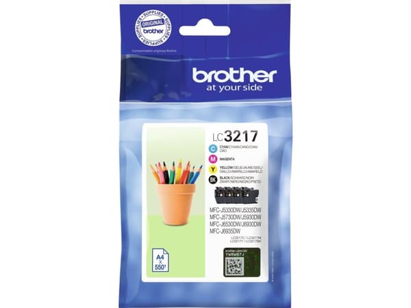 Brother LC3217 Value Pack - 4-pack - svart, gul, cyan, magenta - original - blekkpatron - for Brother MFC-J5330, J5730, J5930, J6530, J6935; Business