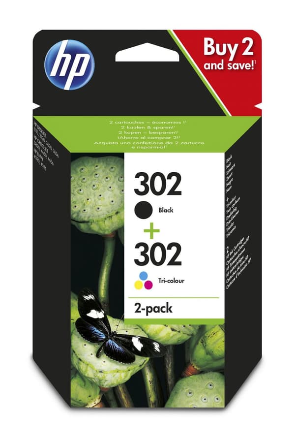Bläckpatron HP X4D37AE 302 2/fp