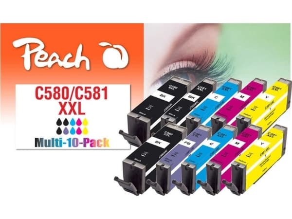 Peach PI100-437, Ekstra (super) høyt utbytte, 23 ml, 12 ml, 10 stykker, Multipakke