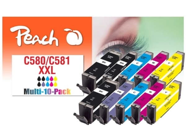 Peach PI100-437, Ekstra (super) høyt utbytte, 23 ml, 12 ml, 10 stykker, Multipakke
