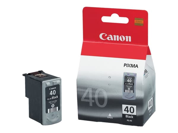 Canon PG-40BK - 16 ml - Høy ytelse - pigmentert svart - original - blekkpatron - for FAX JX210; PIXMA iP1800, iP1900, iP2600, MP140, MP190, MP210, MP