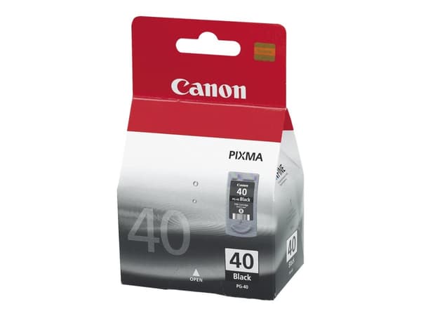 Canon PG-40BK - 16 ml - Høy ytelse - pigmentert svart - original - blekkpatron - for FAX JX210; PIXMA iP1800, iP1900, iP2600, MP140, MP190, MP210, MP