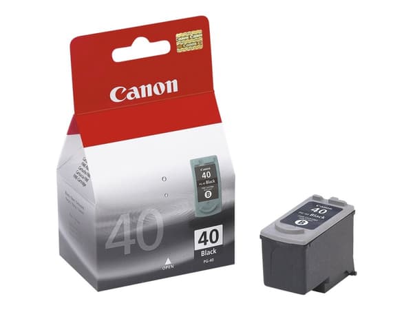Canon PG-40BK - 16 ml - Høy ytelse - pigmentert svart - original - blekkpatron - for FAX JX210; PIXMA iP1800, iP1900, iP2600, MP140, MP190, MP210, MP