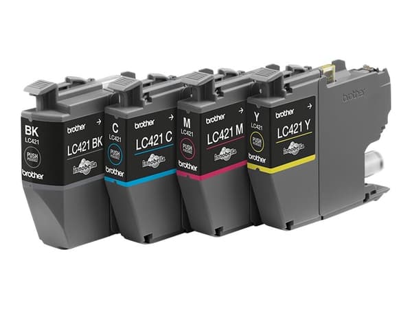 Brother LC421 Value Pack - 4-pack - svart, gul, cyan, magenta - original - blekkpatron